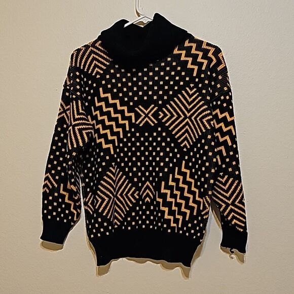 Vintage E Z Spirit Knit Cowl Neck 90s Sweater Small - Picture 1 of 7